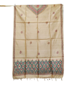 Tussar silk hand kalamkari paint dupatta silk dupatta